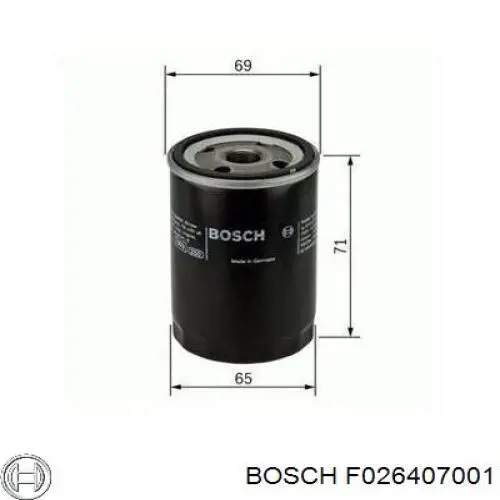 F026407001 Bosch filtro de aceite