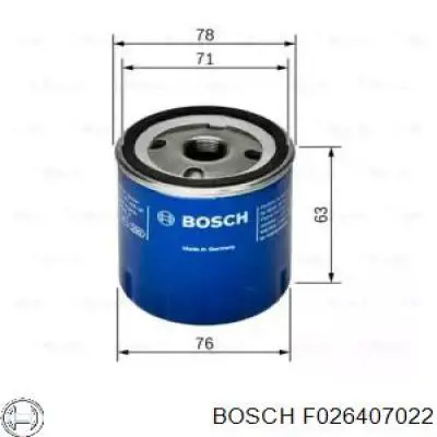 F026407022 Bosch Filtro aceite