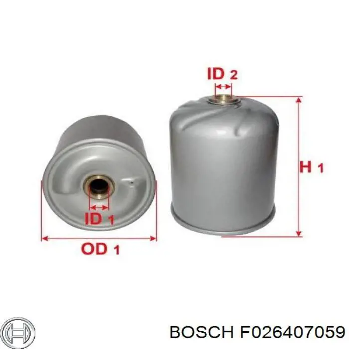 F026407059 Bosch Filtro aceite