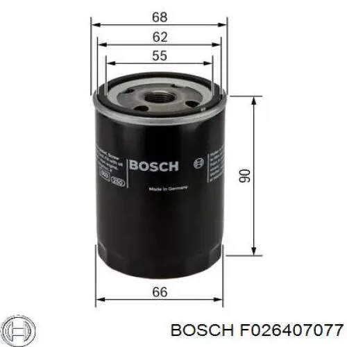 F026407077 Bosch filtro de aceite