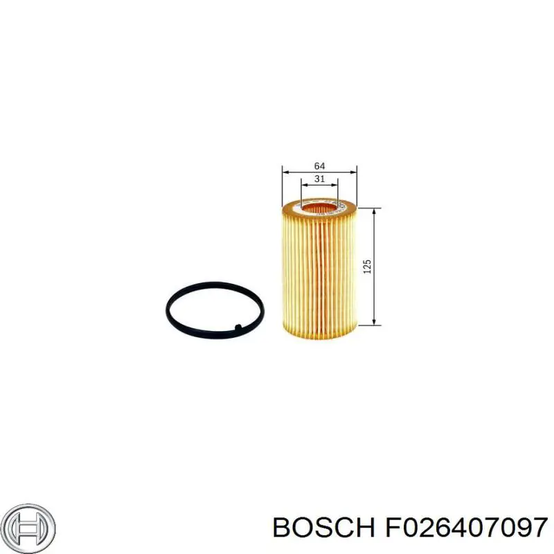 F026407097 Bosch Filtro aceite