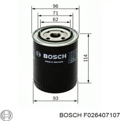 Filtro de aceite Bosch F026407107 precio, desde 7,21 EUR