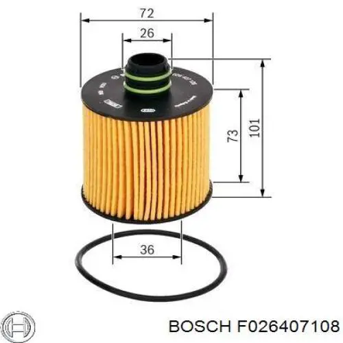 Filtro de aceite motor Bosch F026407108