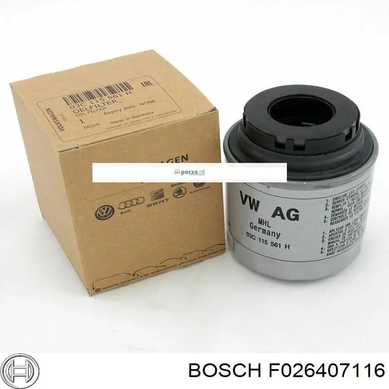 Filtro de aceite Bosch F026407116