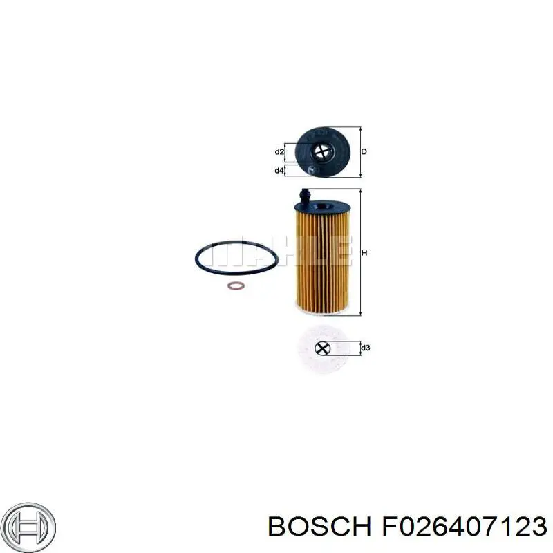 F026407123 Bosch filtro de aceite
