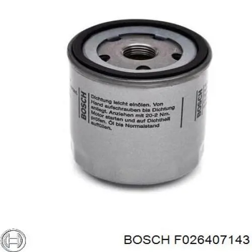 Filtro de aceite Bosch F026407143 precio, desde 5,11 EUR