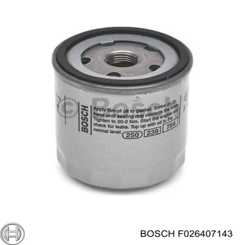 Filtro de aceite F026407143 Bosch