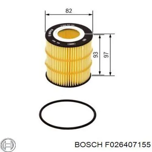 F026407155 Bosch Filtro aceite