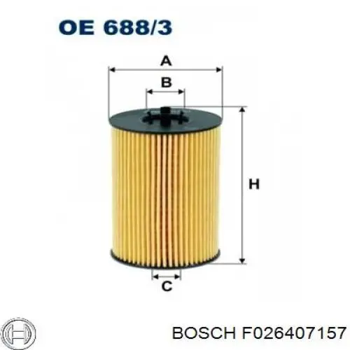Filtro de aceite motor Bosch F026407157