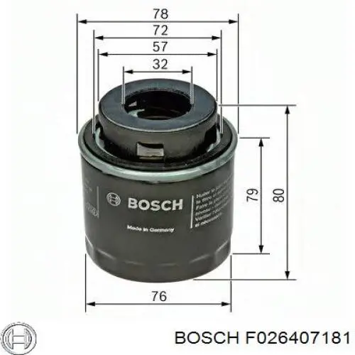 Comprar F026407181 Bosch Filtros de aceite