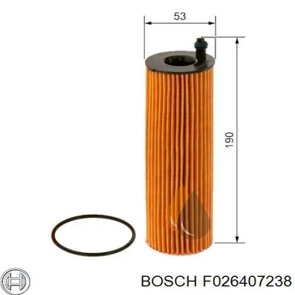 F026407238 Bosch filtro de aceite