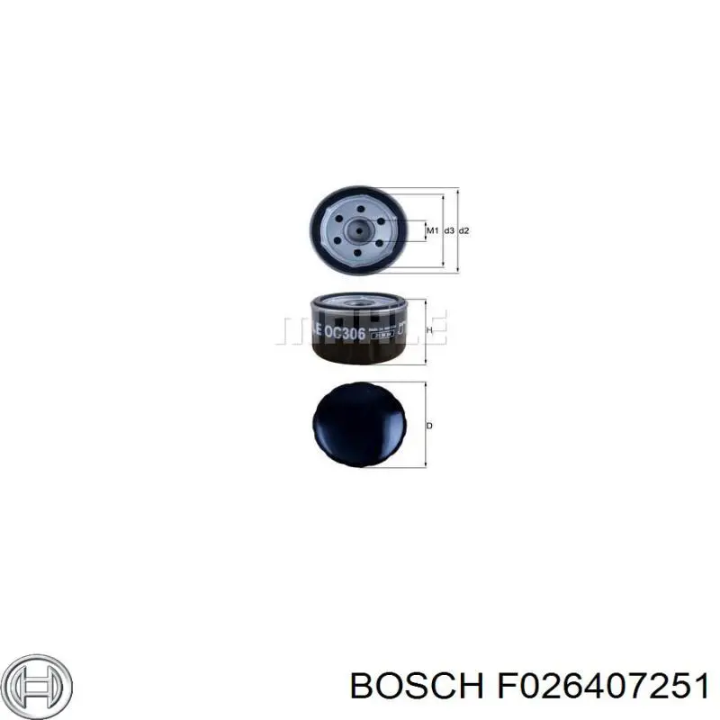 Filtro de aceite motor Bosch F026407251