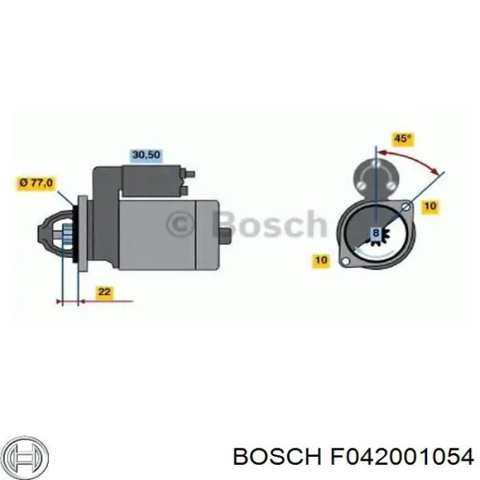 F.042.001.054 Bosch motor de arranque