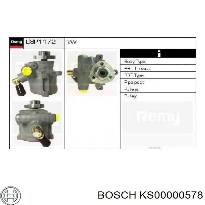 Bomba de dirección KS00000578 Bosch