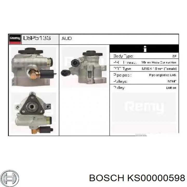 Comprar KS00000598 Bosch Bomba servodireccion