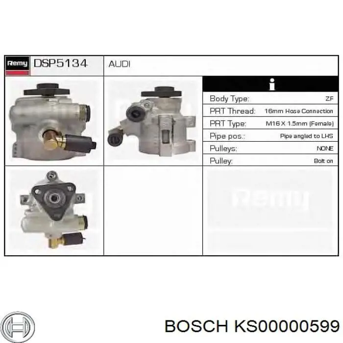 K S00 000 599 Bosch bomba de dirección