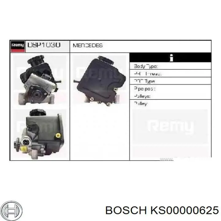 Bomba de dirección hidráulica Bosch KS00000625