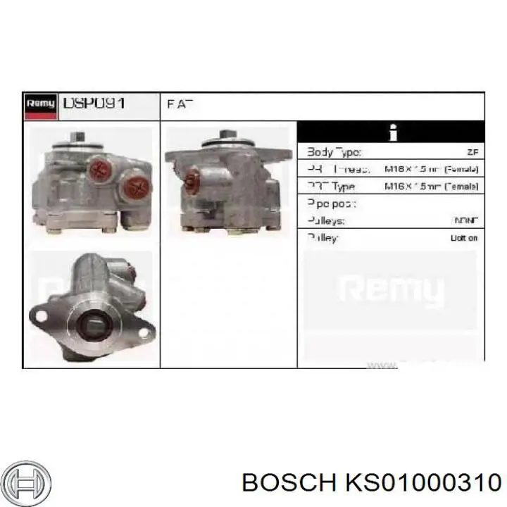 KS01000310 Bosch Bomba hidráulica de dirección