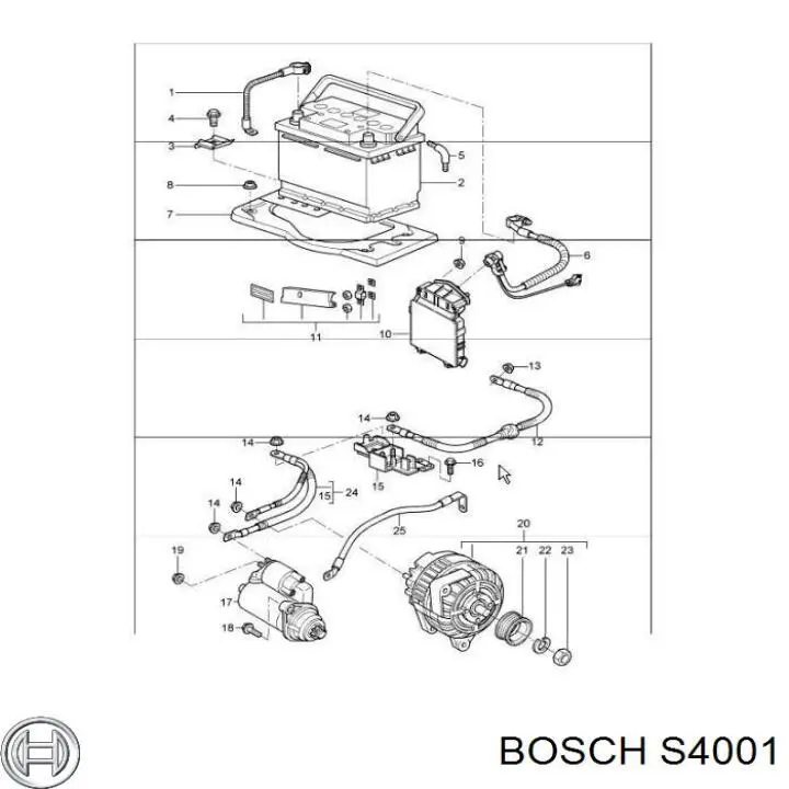 S4001 Bosch Batería Start-Stop