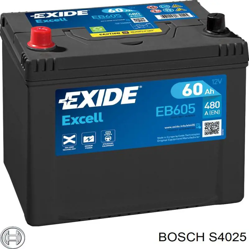 Batería de Arranque Bosch (S4025)