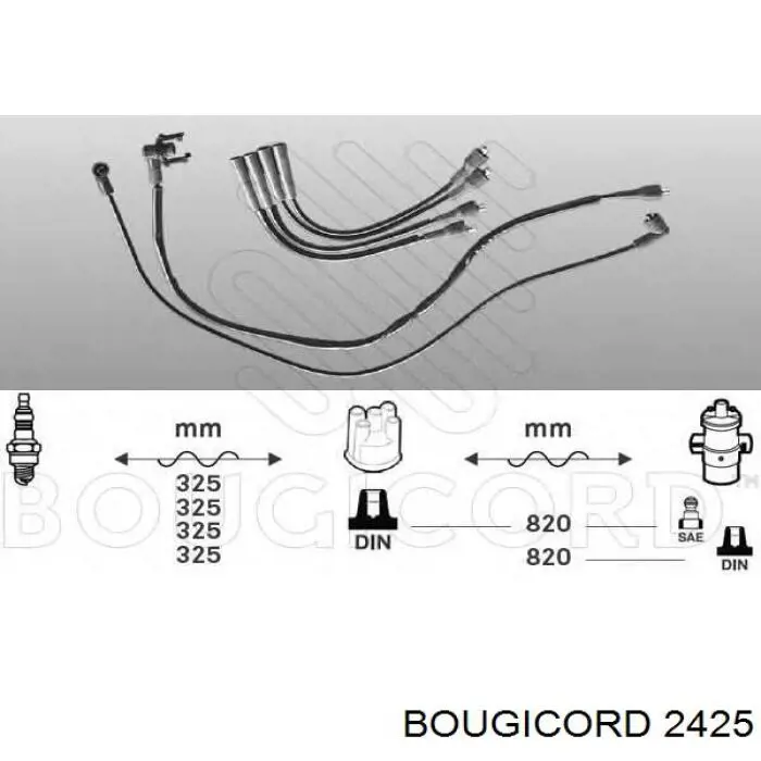 2425 Bougicord cables de bujías
