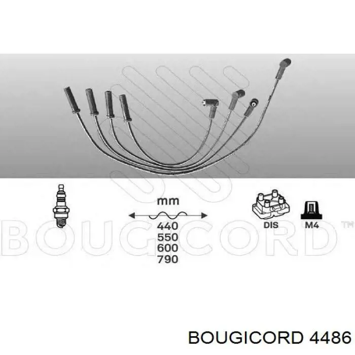 4486 Bougicord juego de cables de encendido