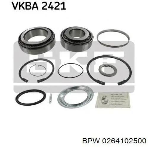 Cojinete de rueda delantero 0264102500 BPW