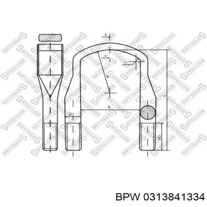 10.16317 Diesel Technic brida de ballesta