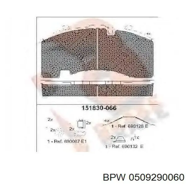 Comprar 0509290060 BPW Pastillas de freno traseras