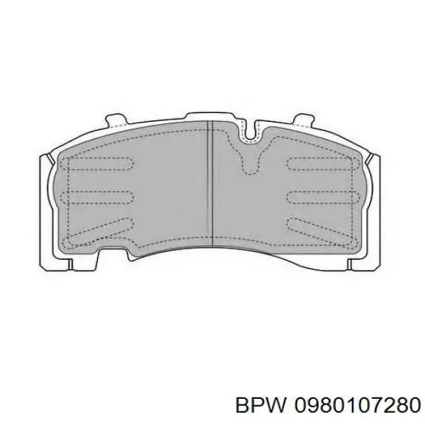 0980107280 BPW pastillas de freno delanteras