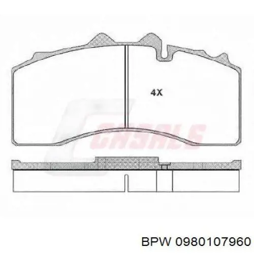 Pastillas traseras de freno BPW 0980107960 precio, desde 88,38 EUR