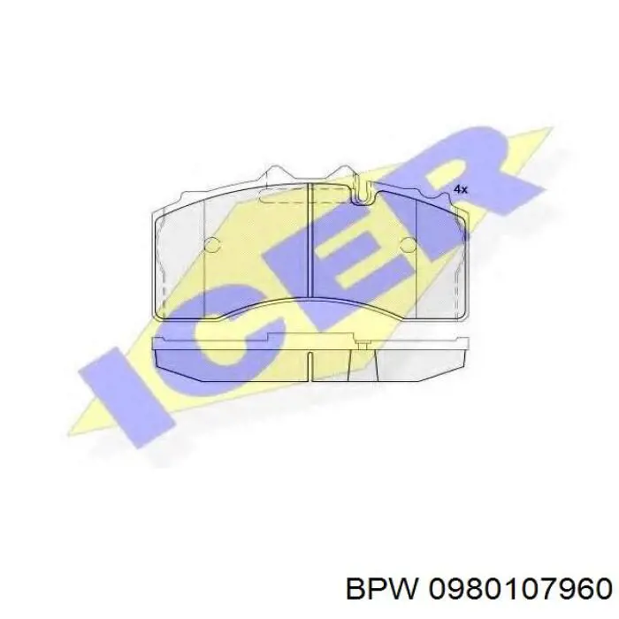 Comprar 0980107960 BPW Pastillas de freno traseras