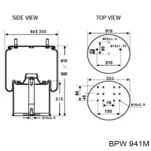 941M BPW muelle neumático, suspensión