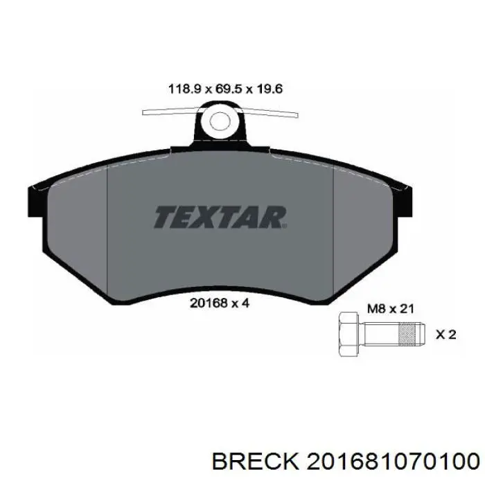 Pastillas de freno delanteras Seat Toledo 1 1L