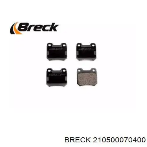 21050 00 704 00 Breck pastillas de freno traseras