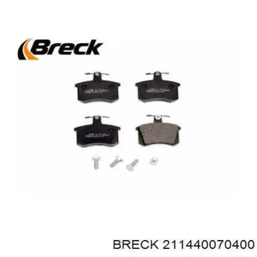 21144 00 704 00 Breck pastillas de freno traseras