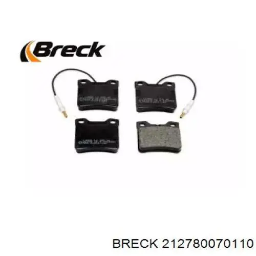 21278 00 701 10 Breck pastillas de freno traseras