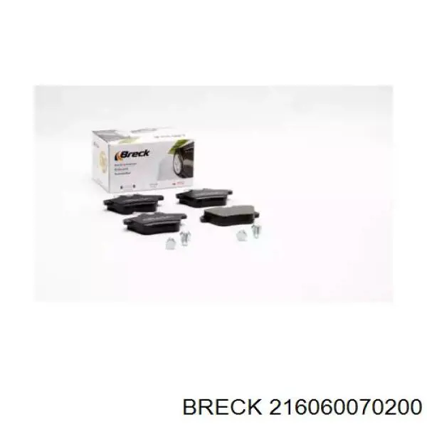 21606 00 702 00 Breck pastillas de freno traseras