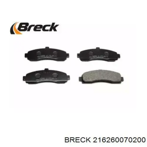 216260070200 Breck pastillas de freno delanteras