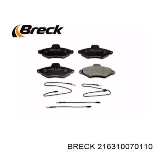 21631 00 701 10 Breck pastillas de freno delanteras