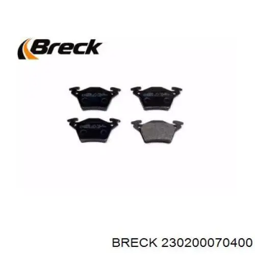 23020 00 704 00 Breck pastillas de freno traseras