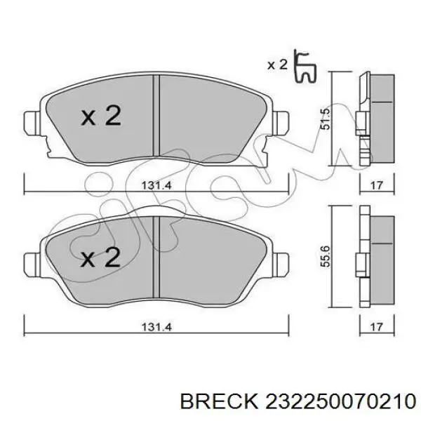 Pastillas de freno delanteras Opel Corsa F08, F68
