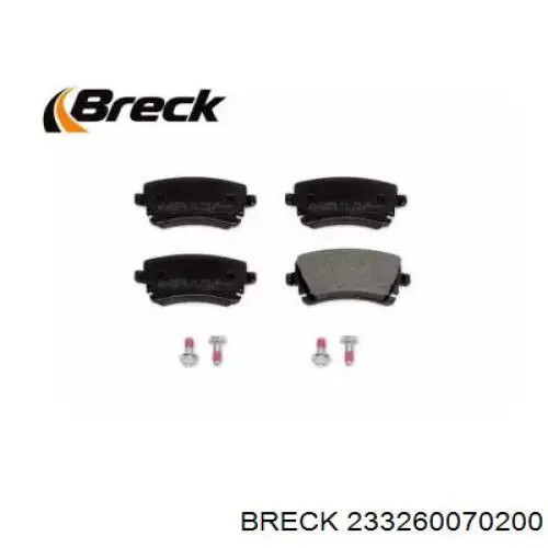 23326 00 702 00 Breck pastillas de freno traseras