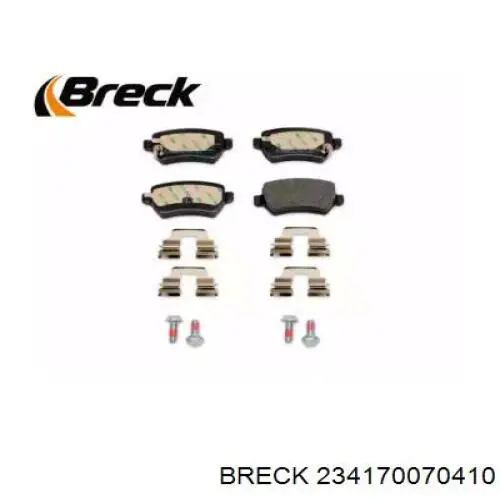 23417 00 704 10 Breck pastillas de freno traseras