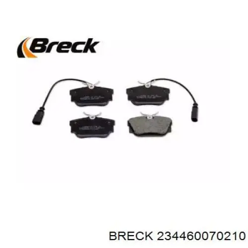 23446 00 702 10 Breck pastillas de freno traseras