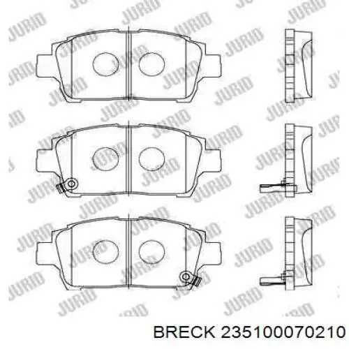 Pastillas de freno delanteras Toyota Prius NHW20