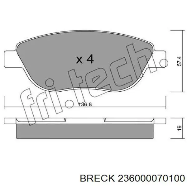 Pastillas de freno delanteras Citroen C3 1 FC