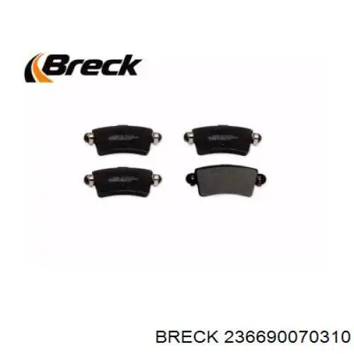 23669 00 703 10 Breck pastillas de freno traseras