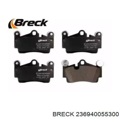 23694 00 553 00 Breck pastillas de freno traseras