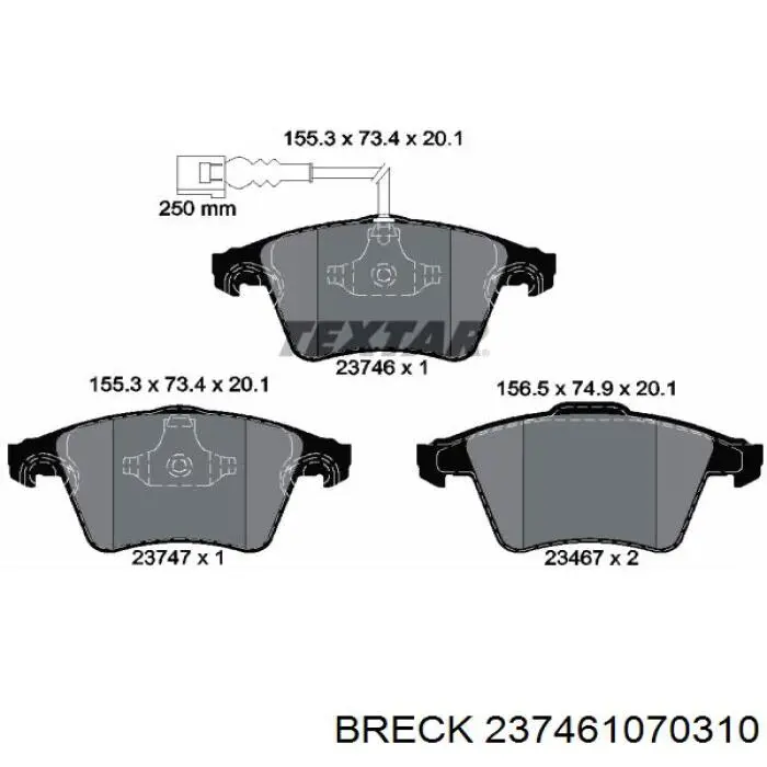 Pastillas de freno delanteras Volkswagen Transporter 7HA, 7HH, 7EA, 7EH